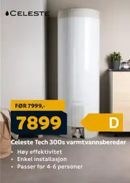 Megaflis CELESTE Tech 300s varmtvannsbereder tilbud