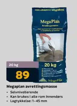 Megaflis MEGA PLAN avrettingsmasse tilbud