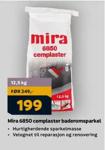 Megaflis MIRA 6850 cemplaster baderomsparkel tilbud
