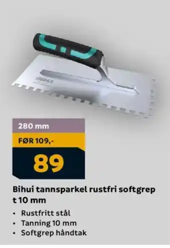 Megaflis Bihui tannsparkel rustfri softgrep tilbud