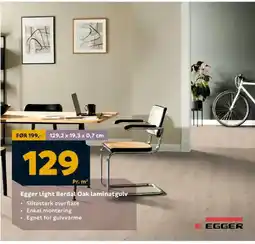Megaflis EGGER Light Berdal Oak laminatgulv tilbud