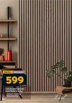 Megaflis Lind akustikk spileele- ment Hasle 14 spiler tilbud