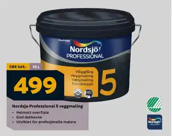 Megaflis NORDSJO Professional 5 veggmaling tilbud