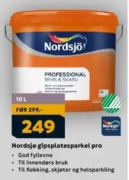 Megaflis NORDSJO gipsplatesparkel pro tilbud