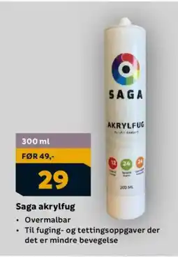 Megaflis SAGA akrylfug tilbud