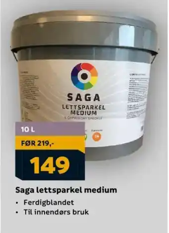Megaflis SAGA lettsparkel medium tilbud