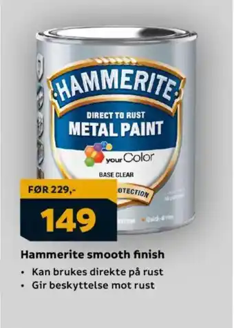 Megaflis HAMMERITE smooth finish tilbud