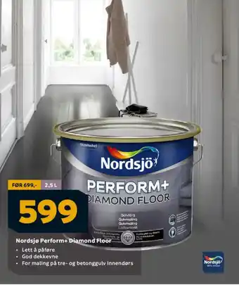 Megaflis NORDSJO Perform+ Diamond Floor tilbud