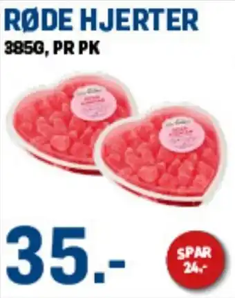 Price Lagerbutikk Røde hjerter tilbud