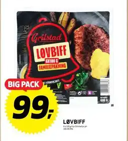 Bunnpris LØVBIFF, NOK 99 tilbud