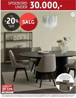 Bohus SM 115 ovalt spisebord, NOK 25599 tilbud