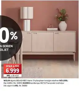 Bohus WOLIN skjenk, NOK 6999 tilbud