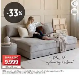 Bohus CHILL. sovesofa 3 seter, NOK 9999 tilbud