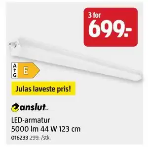 Jula LED-armatur 5000 lm 44 W 123 cm, NOK 699 tilbud