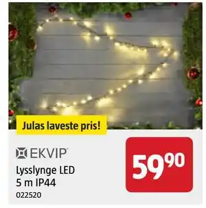 Lysslynge LED 5 m IP44, NOK 59.9