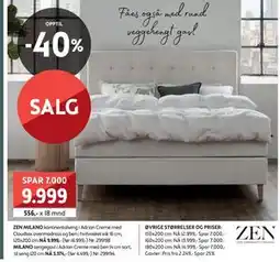 Bohus ZEN MILANO kontinentalseng tilbud