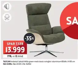 Bohus TAYCAN hvilestol, NOK 13999 tilbud