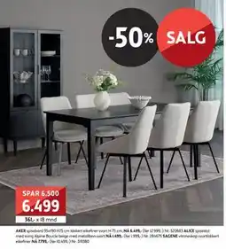 Bohus AKER spisebord, NOK 6499 tilbud