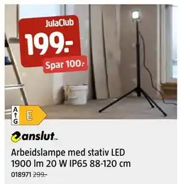 Jula Arbeidslampe med stativ LED 1900 lm 20 W IP65 88-120 cm, Medlemspris tilbud