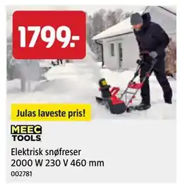 Jula Elektrisk snøfreser 2000 W 230 V 460 mm, NOK 1799 tilbud
