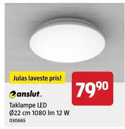 Jula Taklampe LED Ø22 cm 1080 lm 12 W, NOK 79.9 tilbud