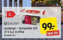 Jula Lysslynge – startpakke LED 31 V 4,2 m IP44, NOK 99 tilbud
