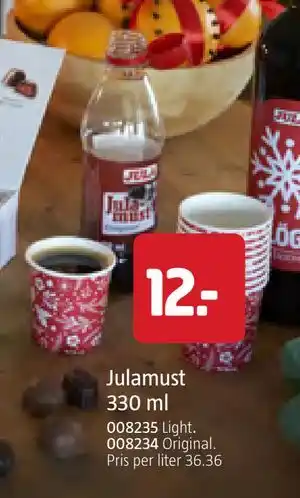 Jula Julamust 330 ml, NOK 12 tilbud