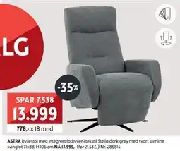 Bohus ASTRA hvilestol, NOK 13999 tilbud
