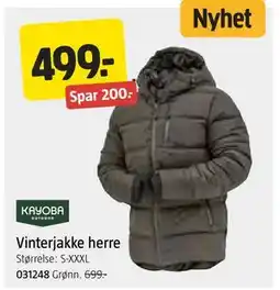 Jula Vinterjakke herre, NOK 499 tilbud