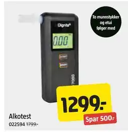 Jula Alkotest, NOK 1299 tilbud