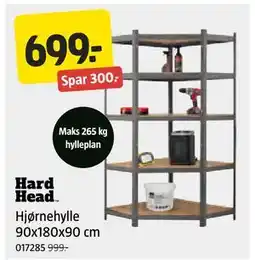 Jula Hjørnehylle 90x180x90 cm, NOK 699 tilbud