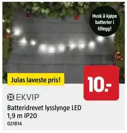 Jula Batteridrevet lysslynge LED 1,9 m IP20, NOK 10 tilbud