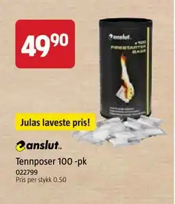 Jula Tennposer 100 -pk, NOK 49.9 tilbud