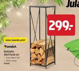 Jula Vedstativ 34x111x34 cm, NOK 299 tilbud