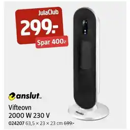 Jula Vifteovn 2000 W 230 V, Medlemspris tilbud