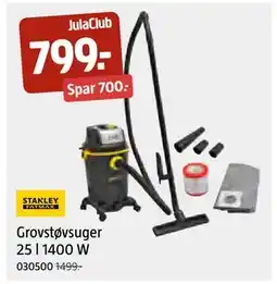 Jula Grovstøvsuger 25 l 1400 W, Medlemspris tilbud