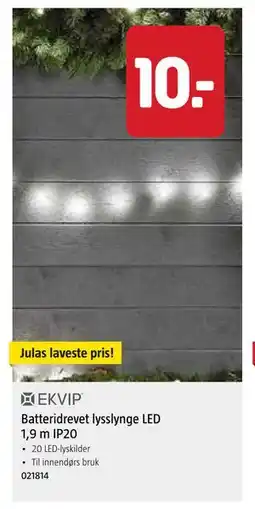 Jula Batteridrevet lysslynge LED 1,9 m IP20, NOK 10 tilbud