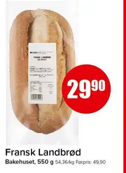 Spar Fransk Landbrød, NOK 29.9 tilbud