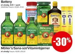 Spar Möller's/Sana-sol/Vitaminbjørner tilbud