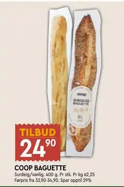 Coop Mega COOP BAGUETTE, NOK 24.9 tilbud