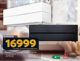 Megaflis Mitsubishi Electric Kaiteki 6600 varmepumpe hvit/sort tilbud