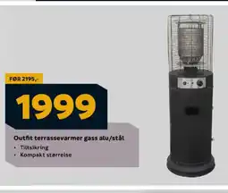 Megaflis Outfit terrassevarmer gass alu/stål tilbud