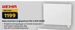 Megaflis BEHA Beha smartovn m/glassfront PGV 4 WiFi 400W tilbud