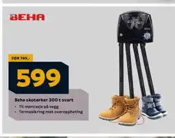 Megaflis Beha skotørker 300 t svart tilbud