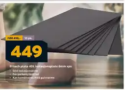 Megaflis Elitech plate 40t isolasjonsplate 6mm xps tilbud