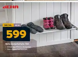 Megaflis Beha skotørkehylle TSH tilbud