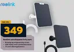 Megaflis Reolink solcellepanel hvit/sort tilbud