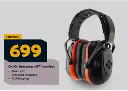 Megaflis Ox-On hørselvern BT1 comfort tilbud
