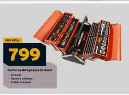 Megaflis Kendo verktøykasse 81 deler tilbud
