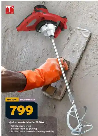 Megaflis Mjølner mørtelblander 1200W tilbud